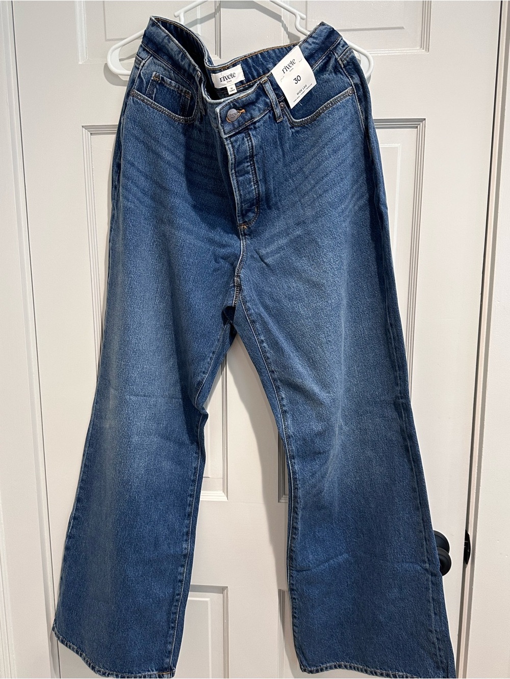 LOFT Mid-Blue Wide Leg Jeans